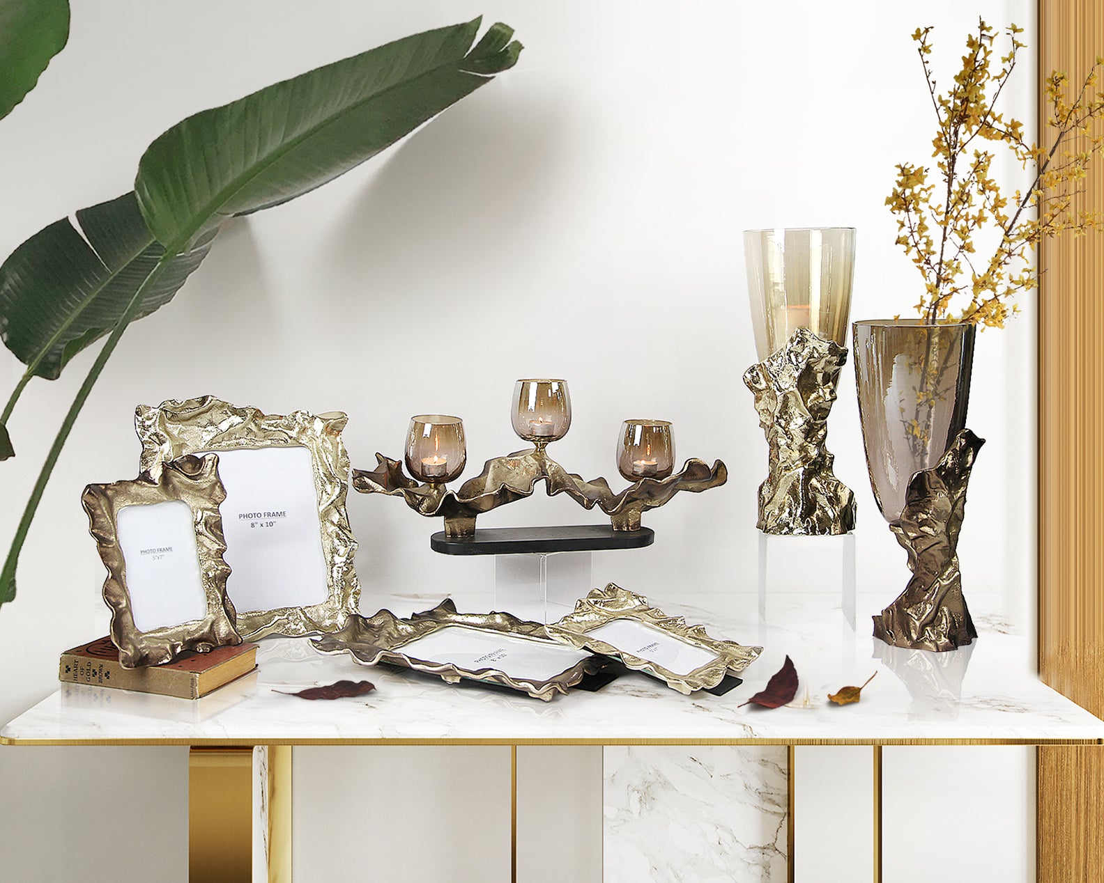 Galore Home Trinity Glow G31-9903 portacandele bronzo