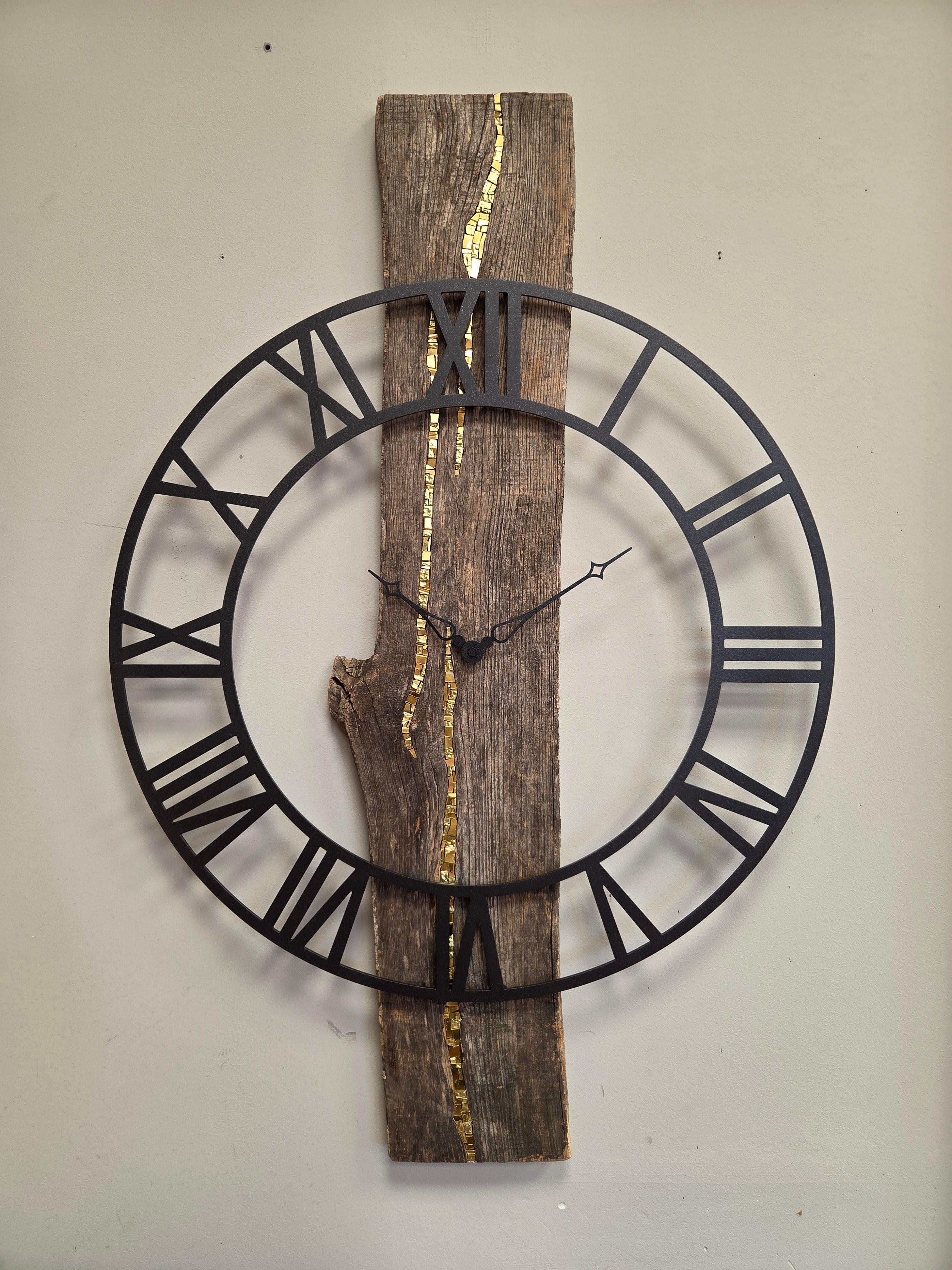 Sgualdini Simone Il Nido del Picchio orologio parete legno oro 90 cm