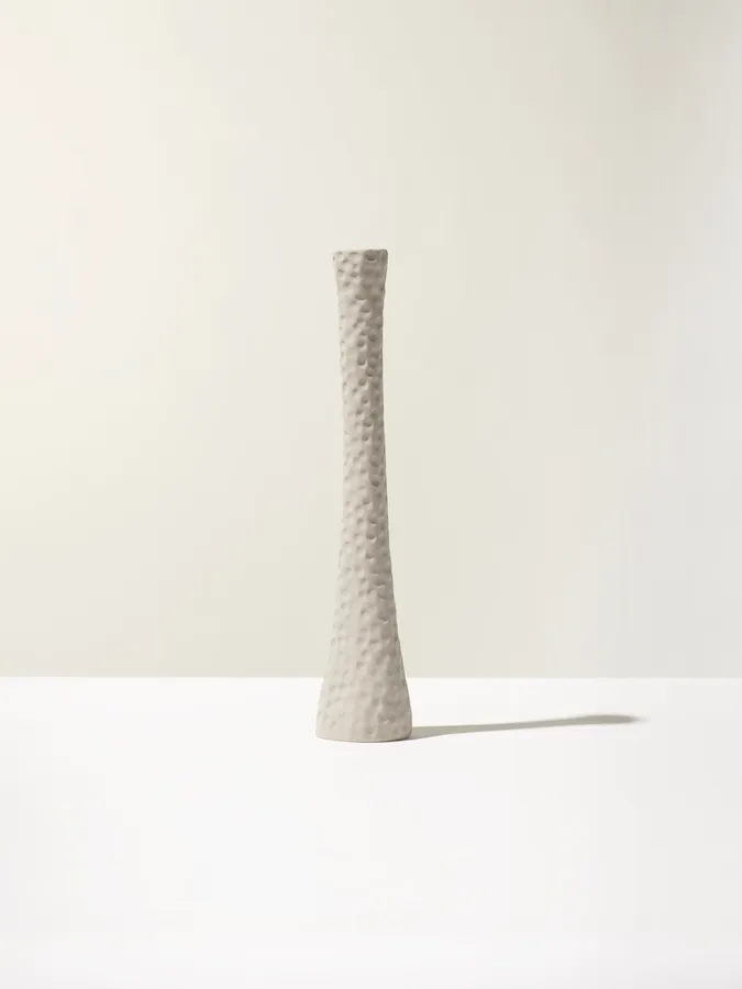 Ceramica Gatti 1928 Battuti CB118 Epsilon candelabro ceramica grigio