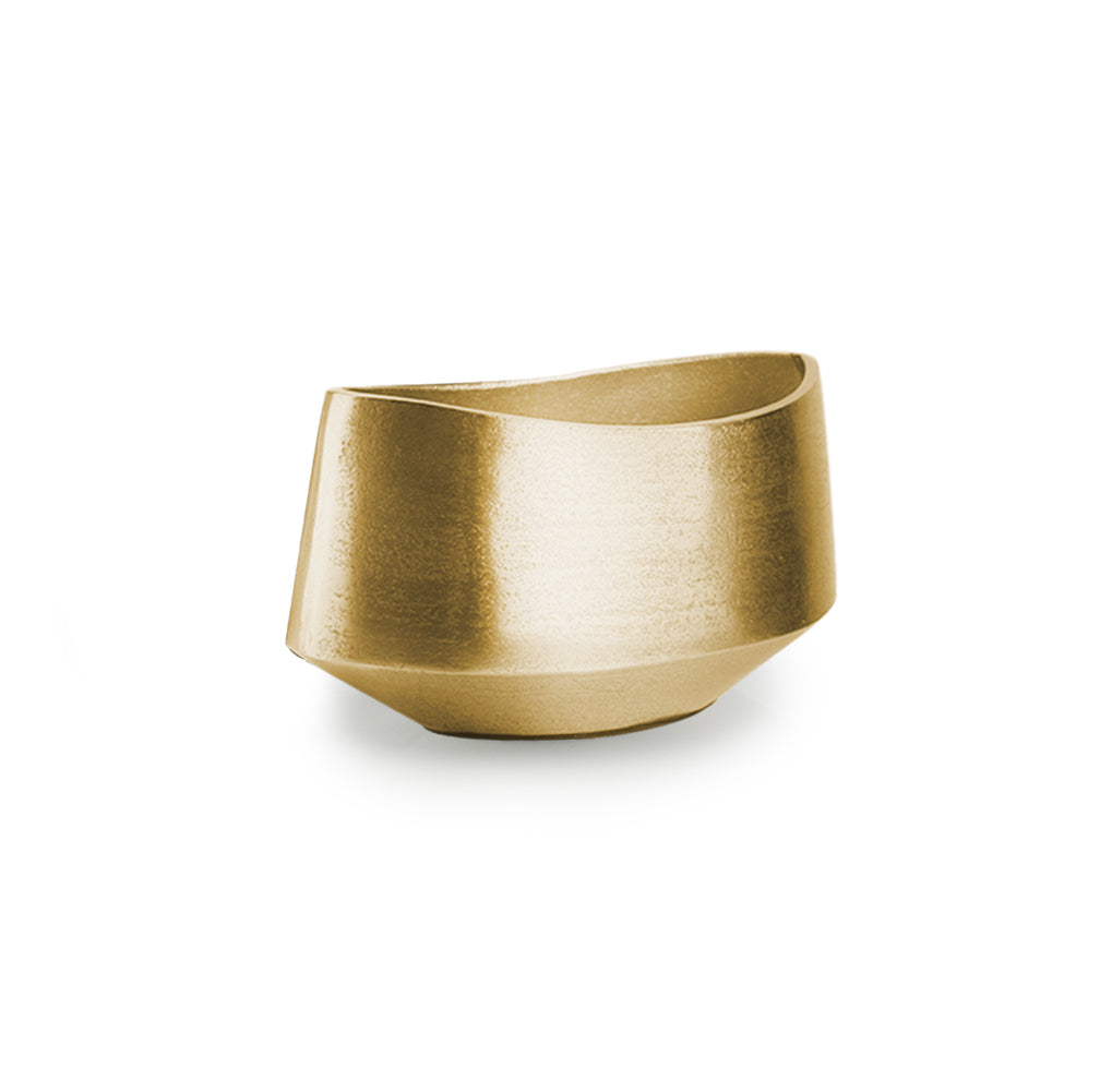 Galore Home Ellipse vaso centrotavola in alluminio oro