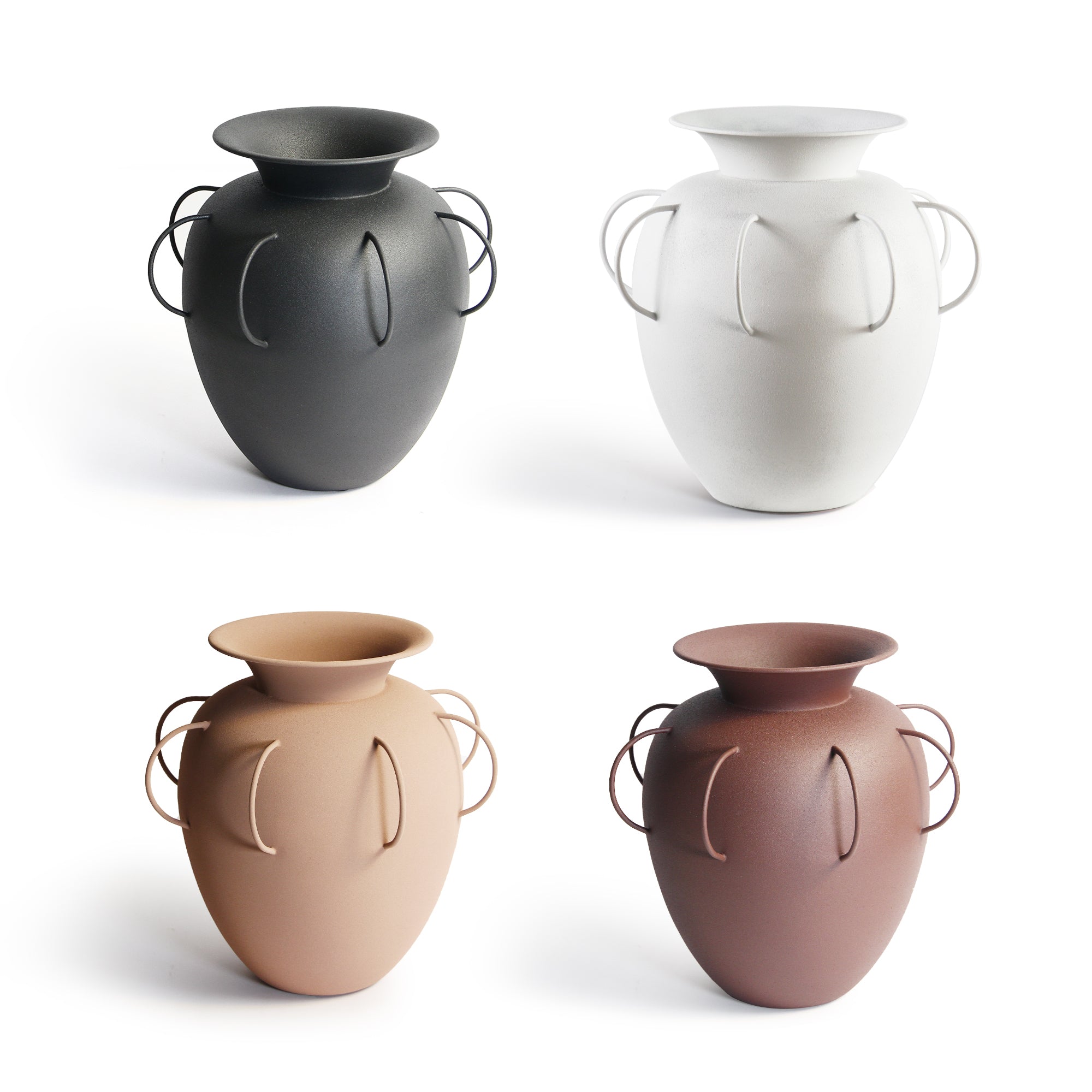 Galore Home Aurea Jar vaso in metallo nero opaco
