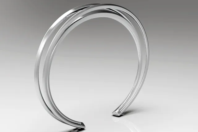 Cyrcus Lofting 1 bracciale acciaio placcato oro