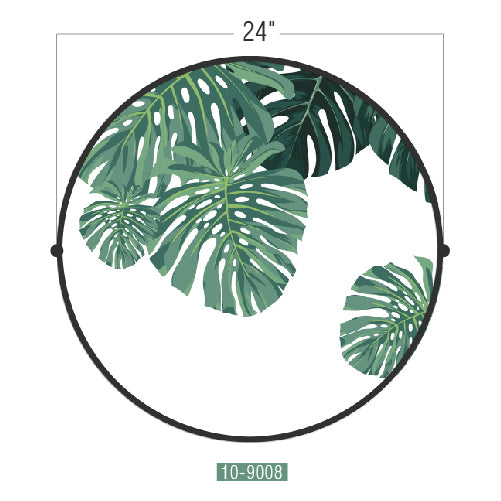 Galore Home Monstera Leaf quadro rotondo foglia verde