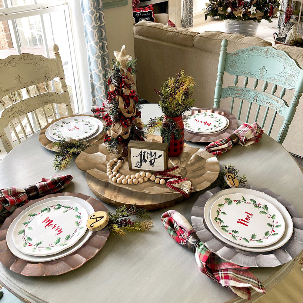 Galore Home Metal Platter vassoio rotondo piccolo rame