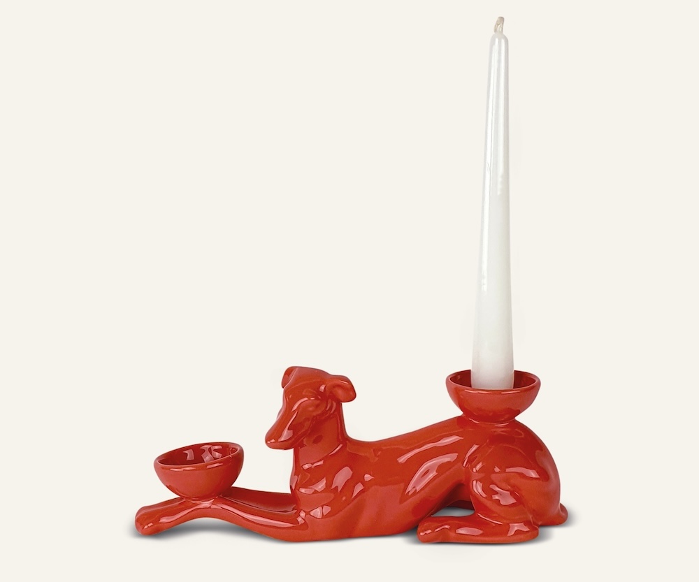 Ceramica Gatti 1928 Luce Selvaggia AC823 statuetta levriero