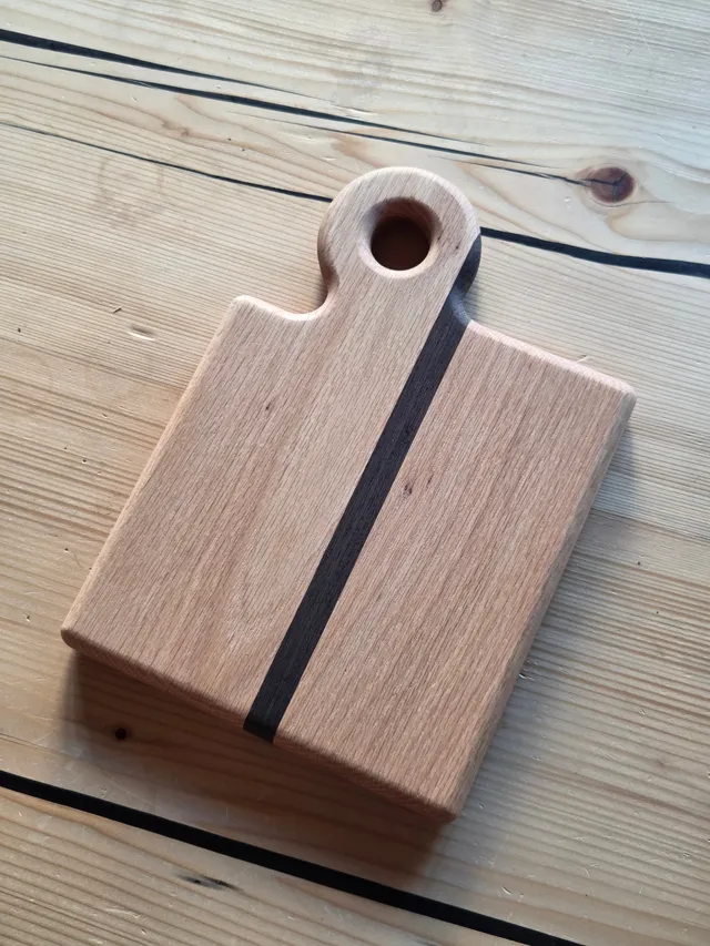 Il nido del picchio tagliere quercia 29x20cm con wenge