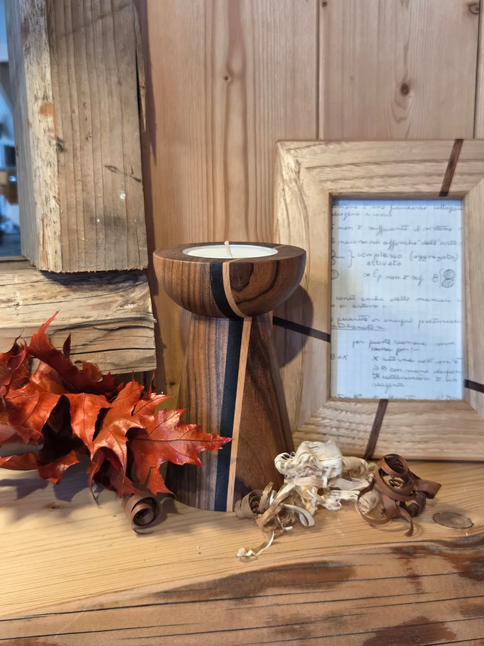 Il Nido del Picchio Essenze di Luce portacandela legno 18 cm
