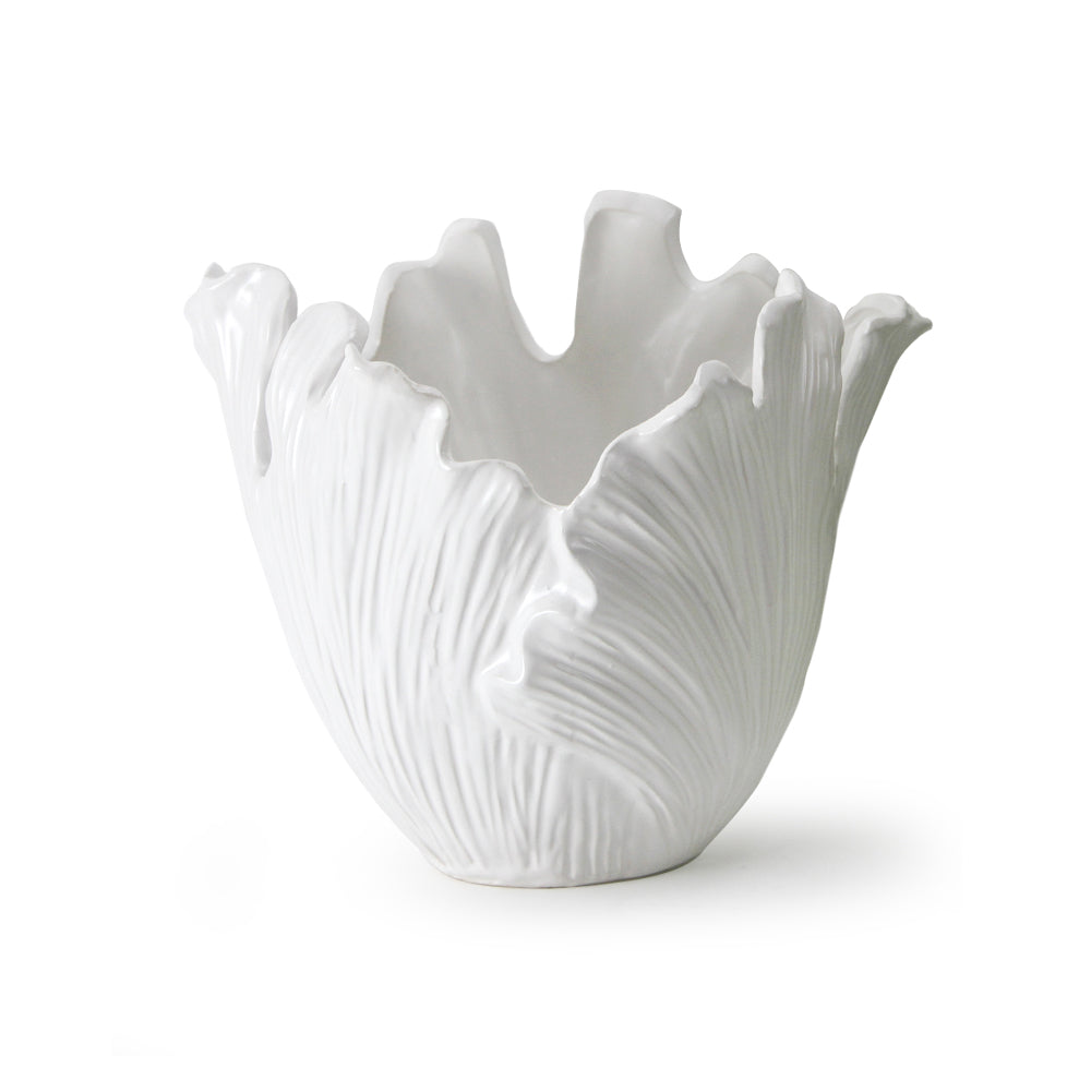 Galore Home Iceberg Elegance vaso ceramica bianco opaco piccolo