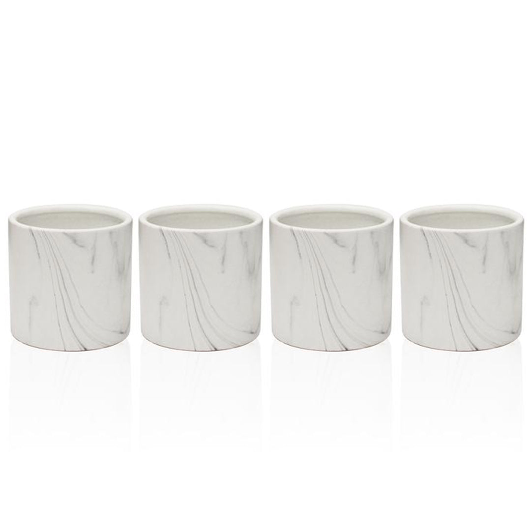 Galore Home Marble Pot portavaso ceramica bianco medium