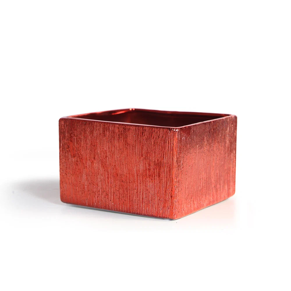 Galore Home Etched Red CCN58 vaso ceramica rosso