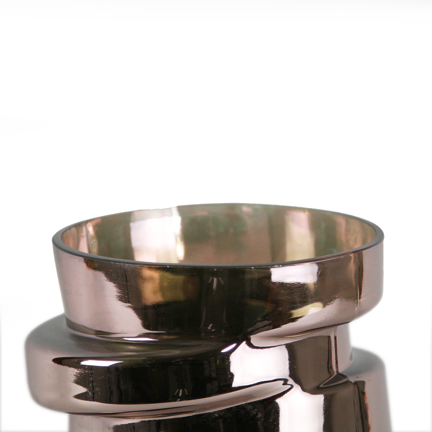 Galore Home Spiral vaso vetro trasparente solido