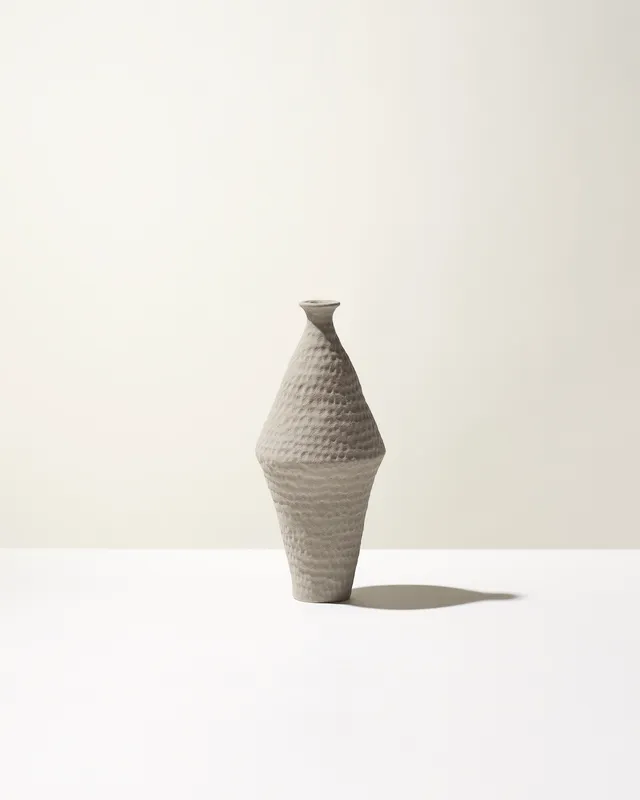 Ceramica Gatti 1928 Omicron vaso 38 cm grigio mat