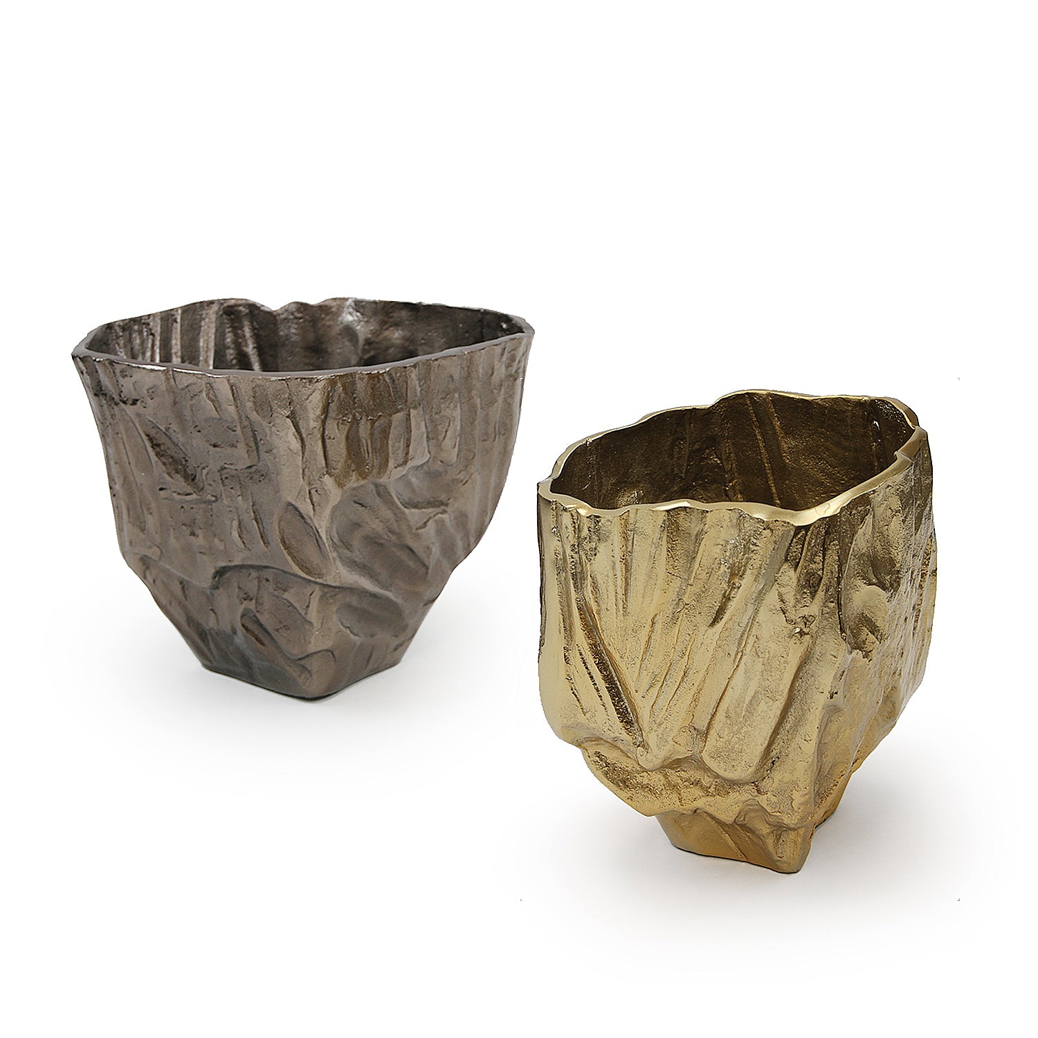 Galore Home Golden Flare vaso alluminio oro grande