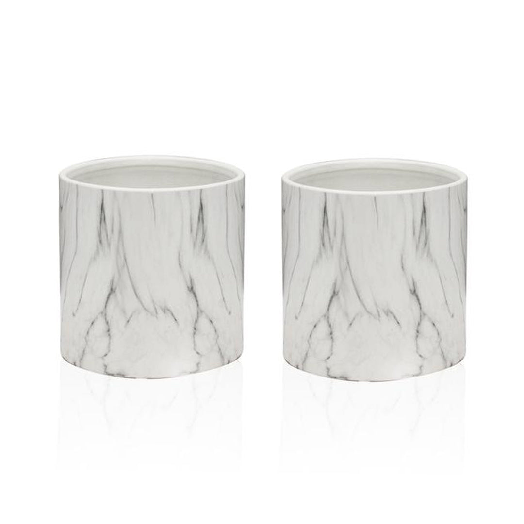 Galore Home Marble Pot portavaso ceramica bianco medium