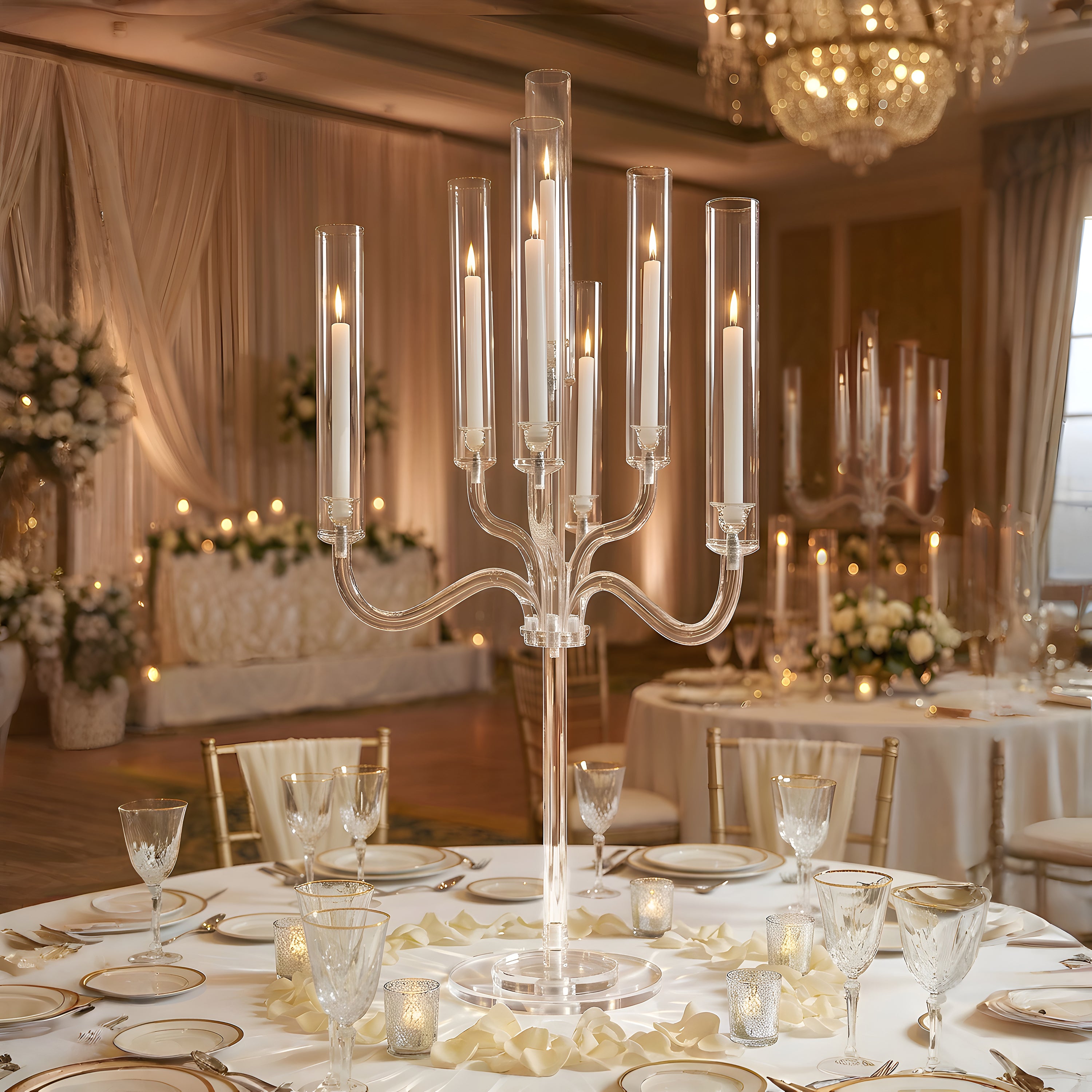 Galore Home 11-3425 candelabro 7 bracci acrilico