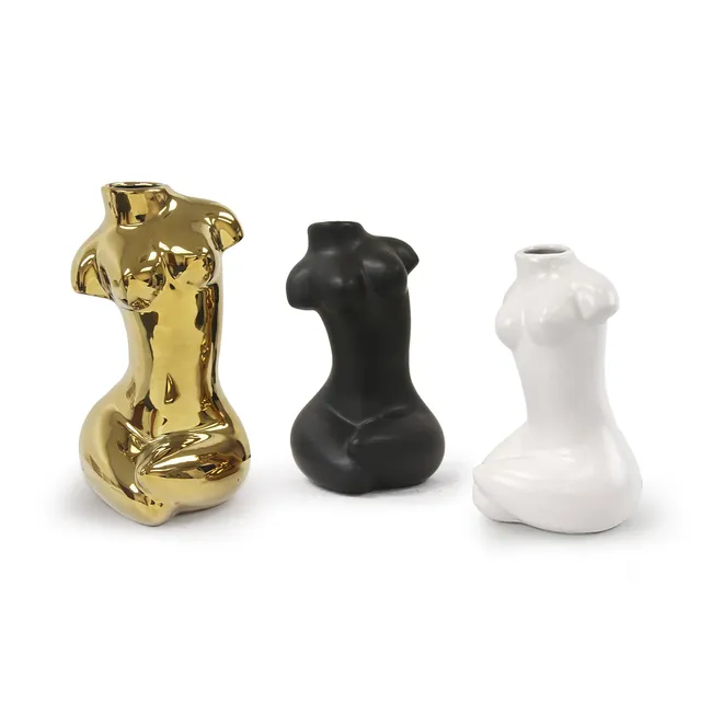 Galore Home Model Vase vaso ceramica nero opaco small