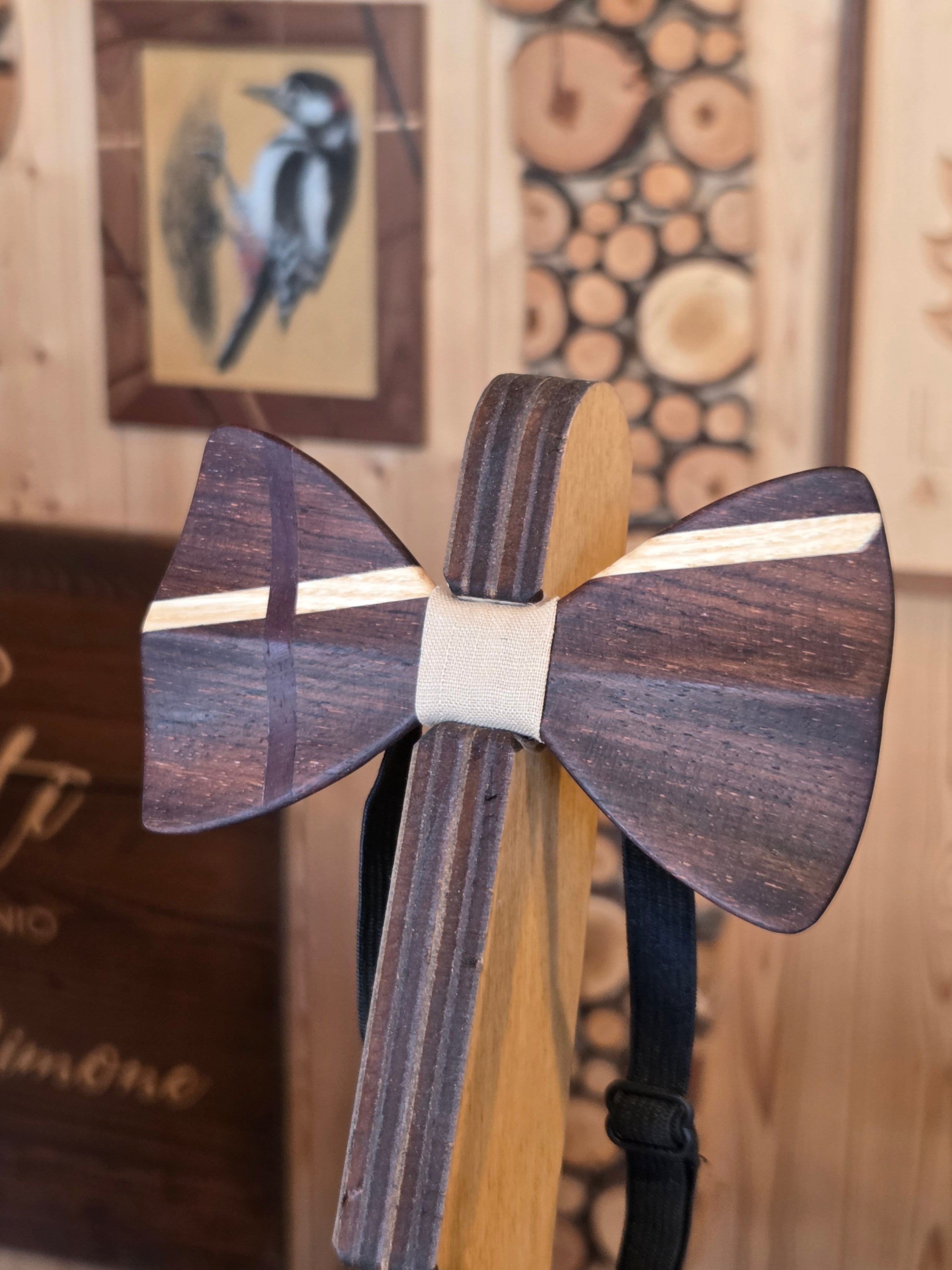 Sgualdini Simone Il Nido del Picchio Papillon 3D papillon legno inserti