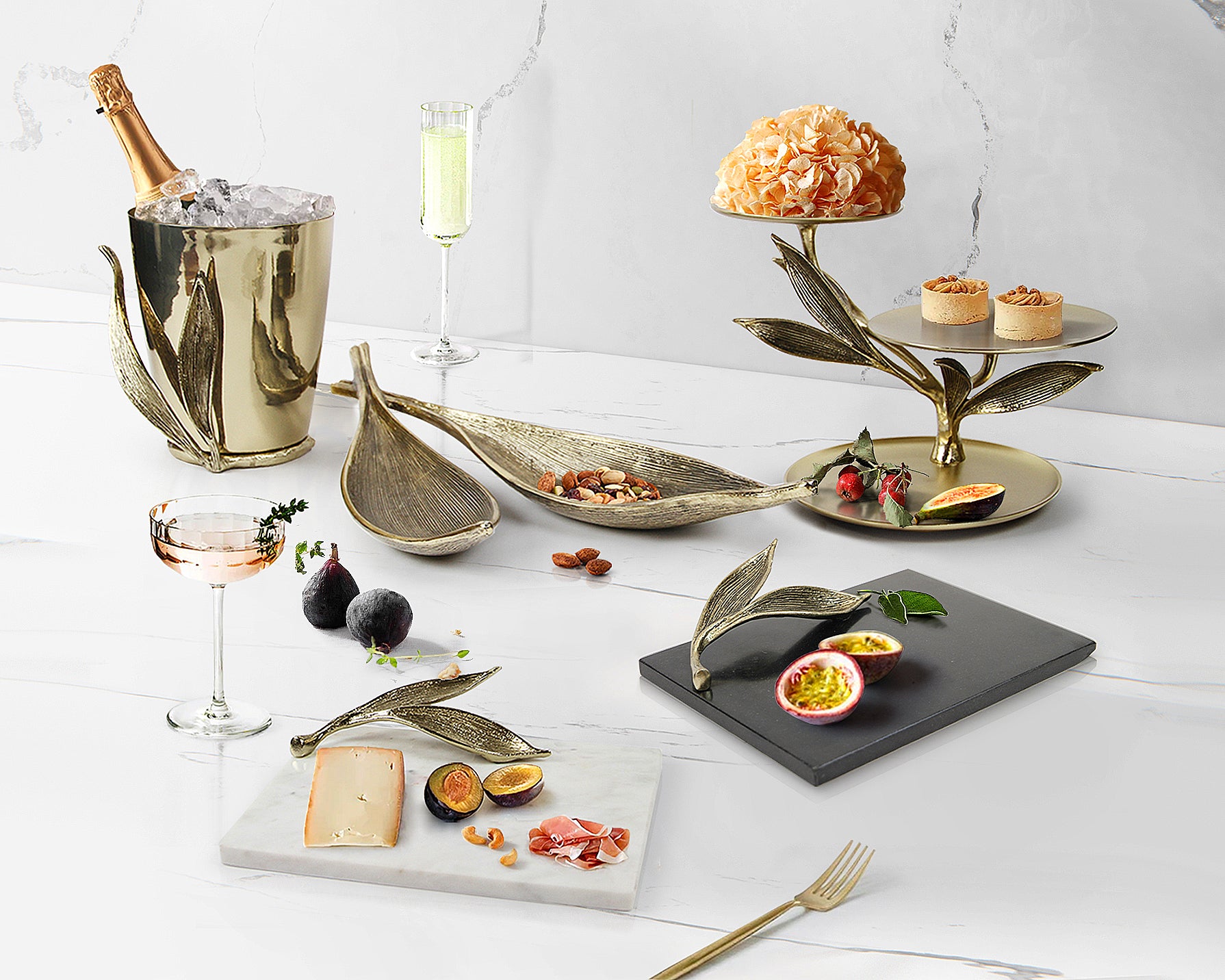Galore Home Verdant tagliere marmo nero formaggi
