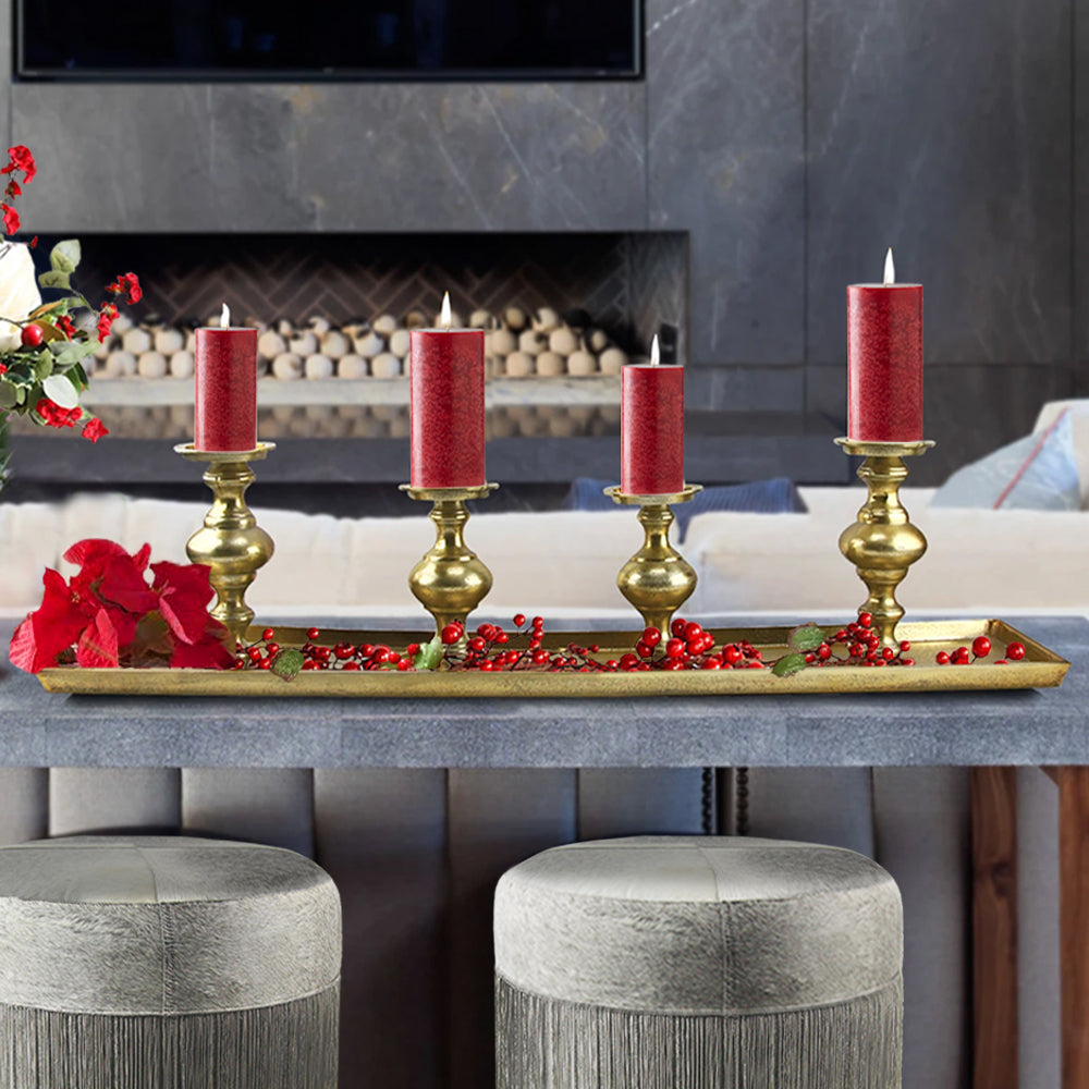 Galore Home Candle Centerpiece portacandele oro