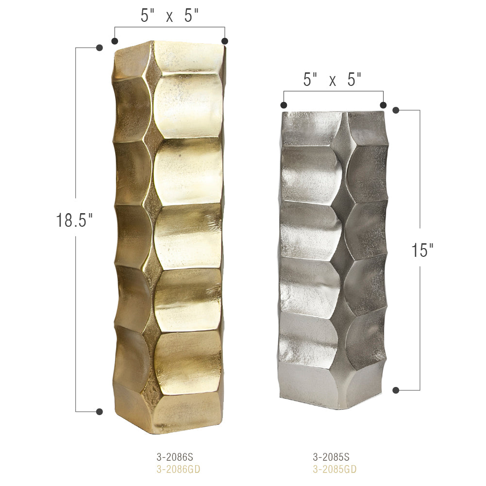 Galore Home Skyline vaso alluminio oro Small