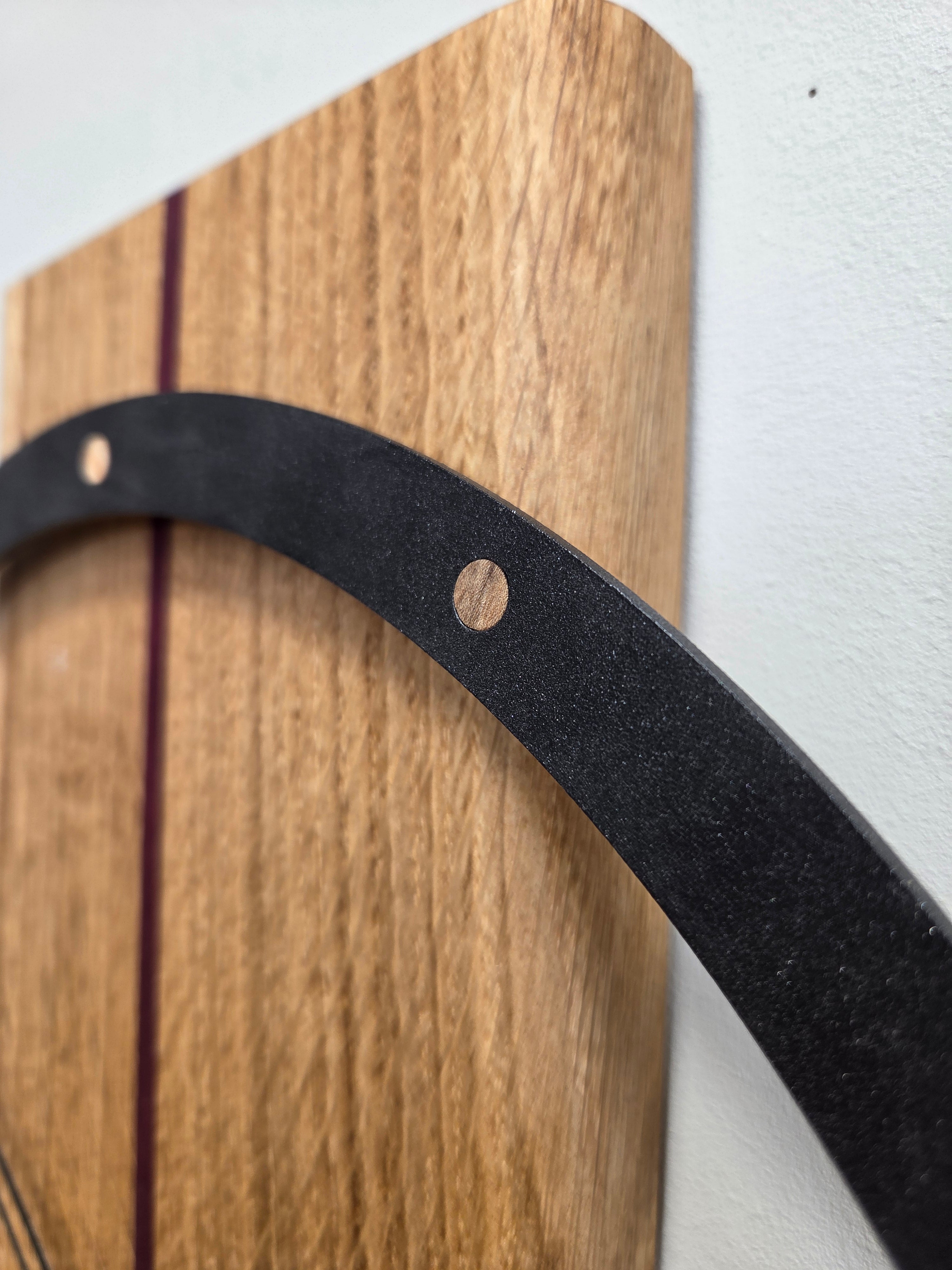 Il nido del picchio orologio muro rovere acciaio 60cm