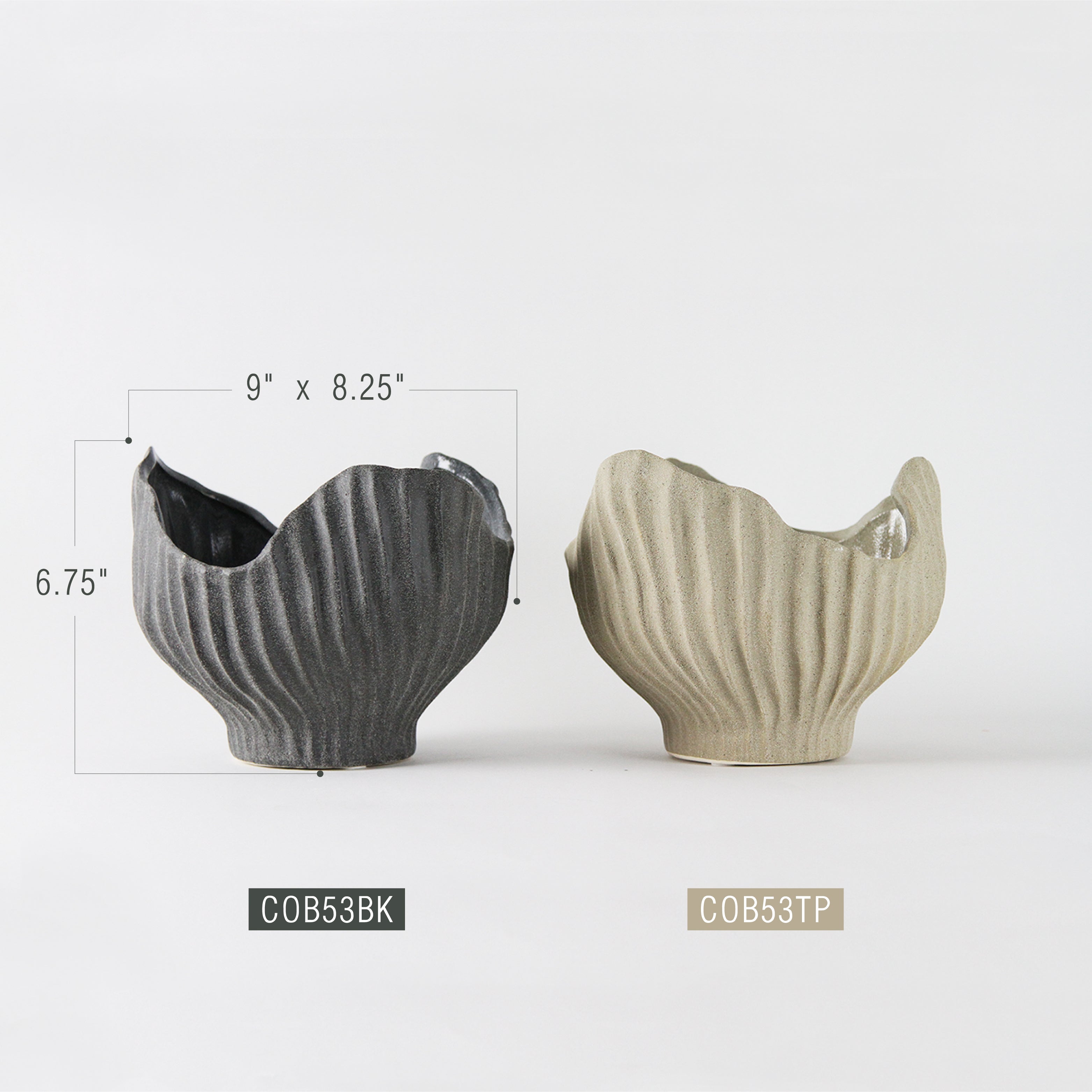 Galore Home Zenith vaso ceramica tortora