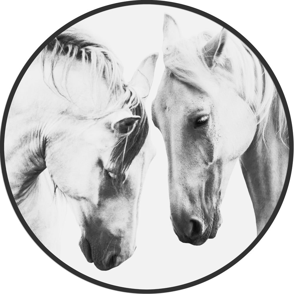 Galore Home Mustang quadro rotondo 61 cm cavalli