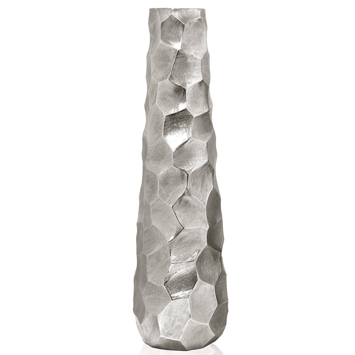 Galore Home Tapered vaso pavimento argento Large