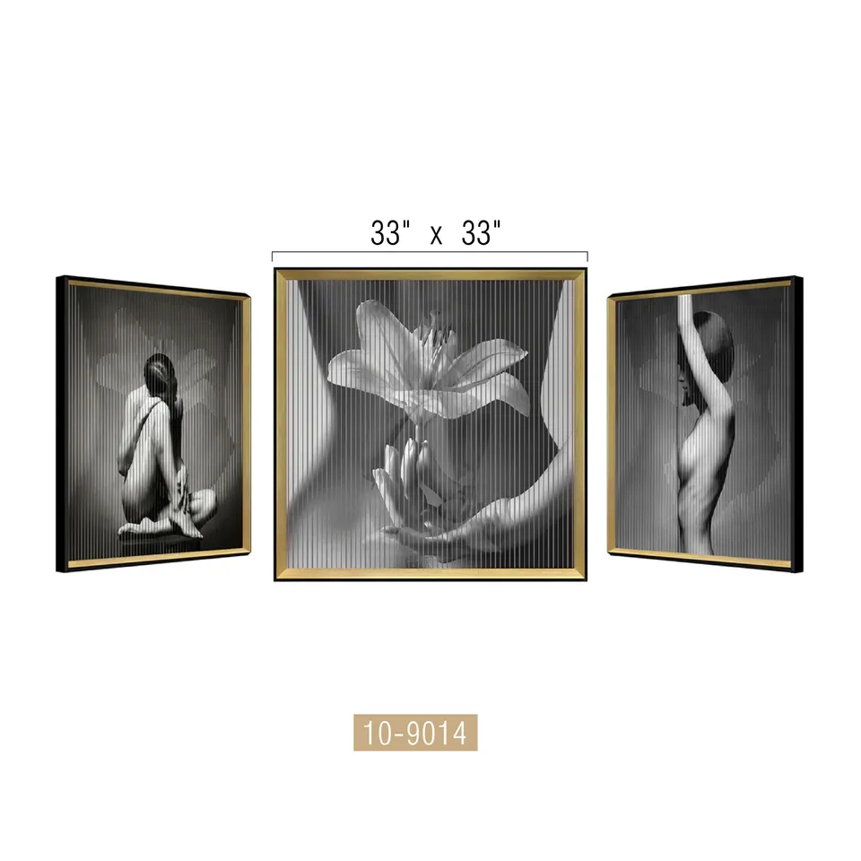 Galore Home Zen quadro cinetico parete 33" nero oro