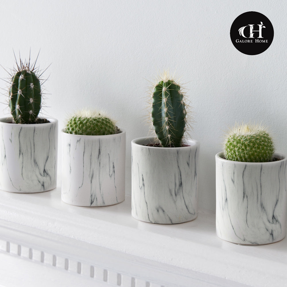 Galore Home Marble Pot portavaso ceramica bianco medium