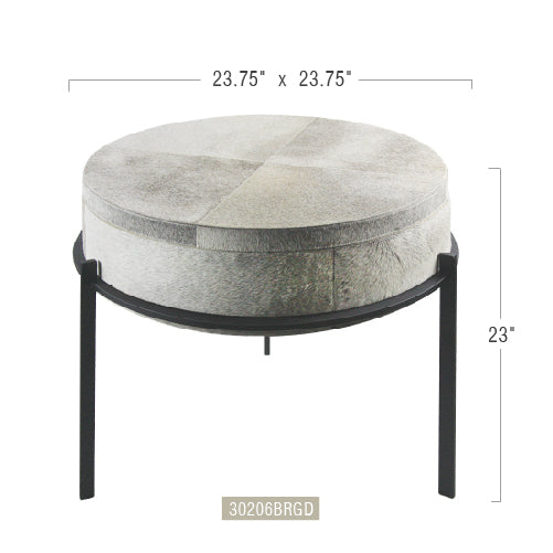 Galore Home Frosted Leather Tavolino Pelle Contenitore 58 cm