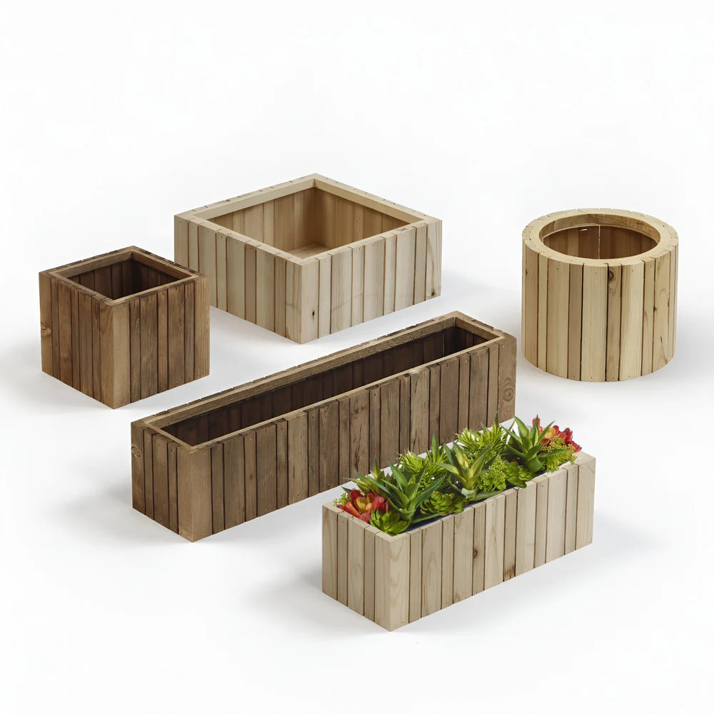 Galore Home Vertical Slat fioriera legno Natural R3125
