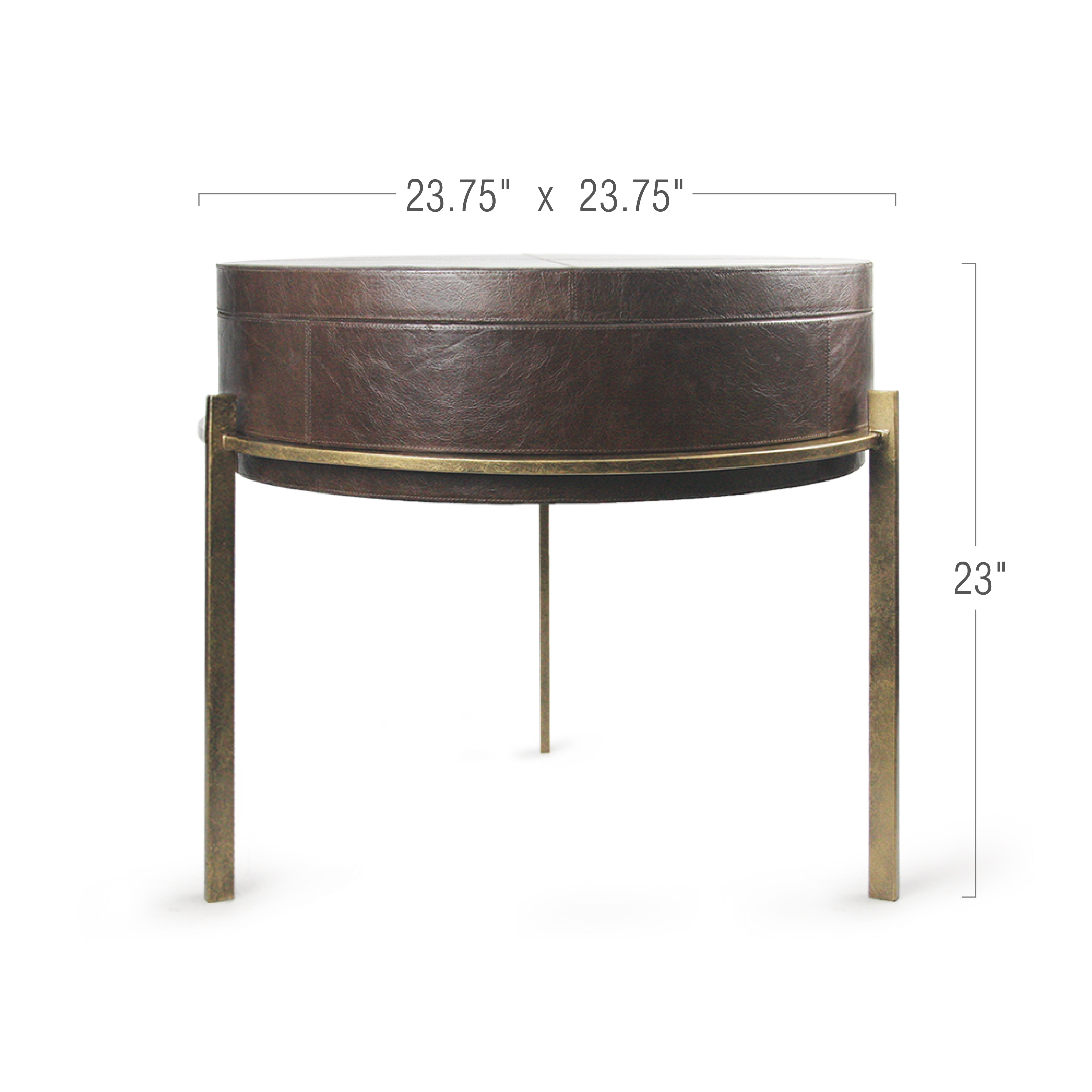 Galore Home Leather tavolino pelle con contenitore