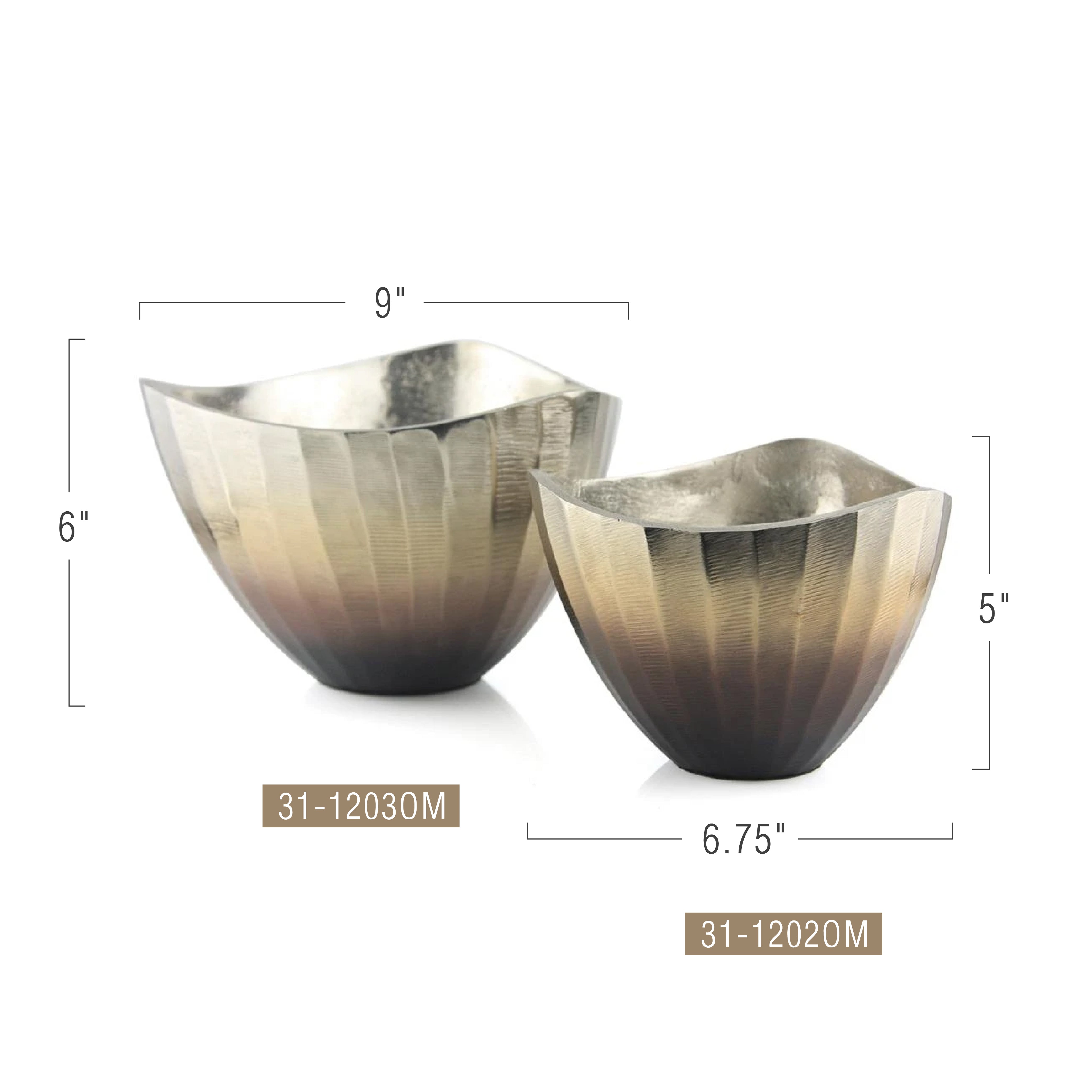 Galore Home Metal Gradient Centerpiece ciotola alluminio