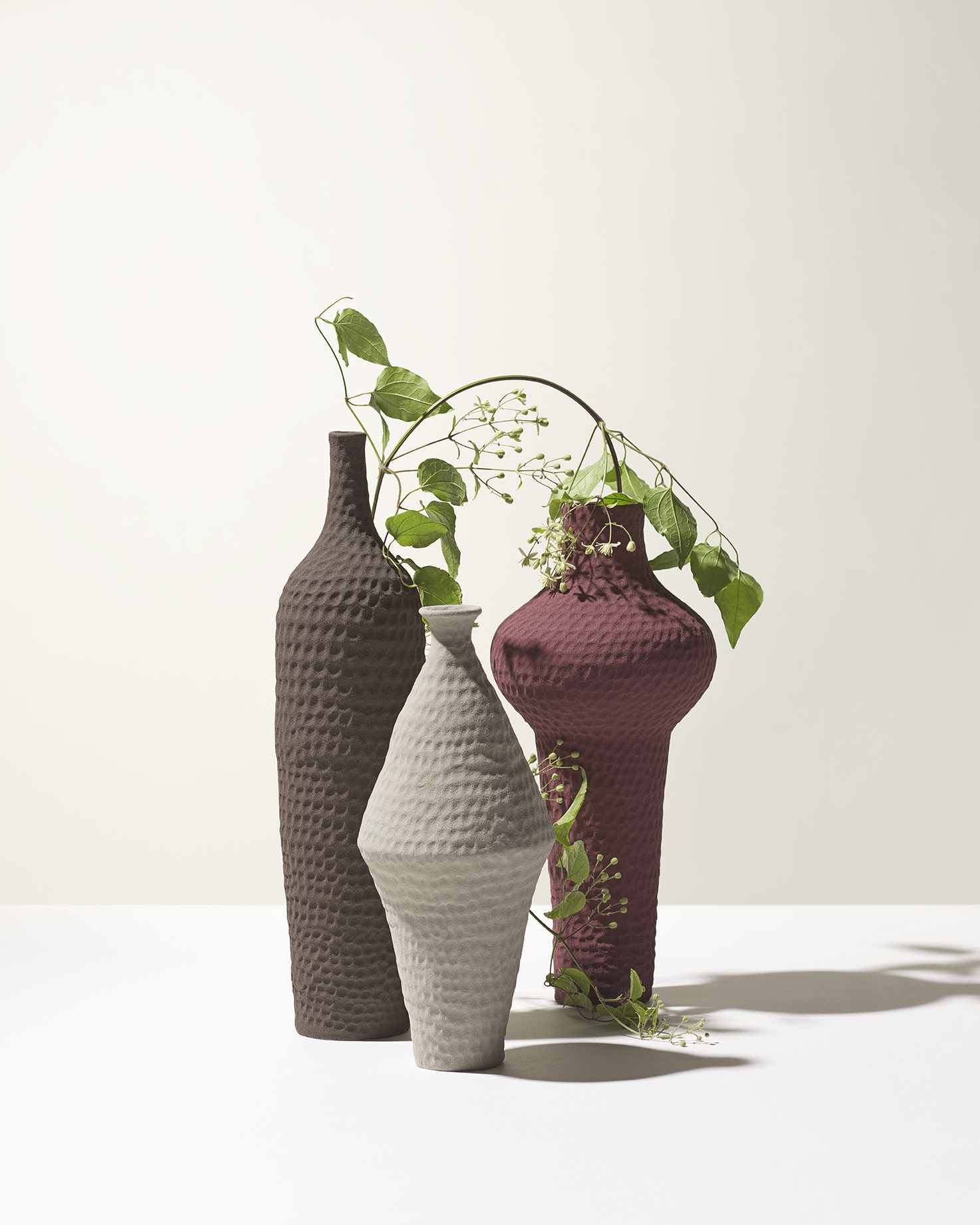 Ceramica Gatti 1928 Battuti MI CB105 vaso marrone mat 52 cm