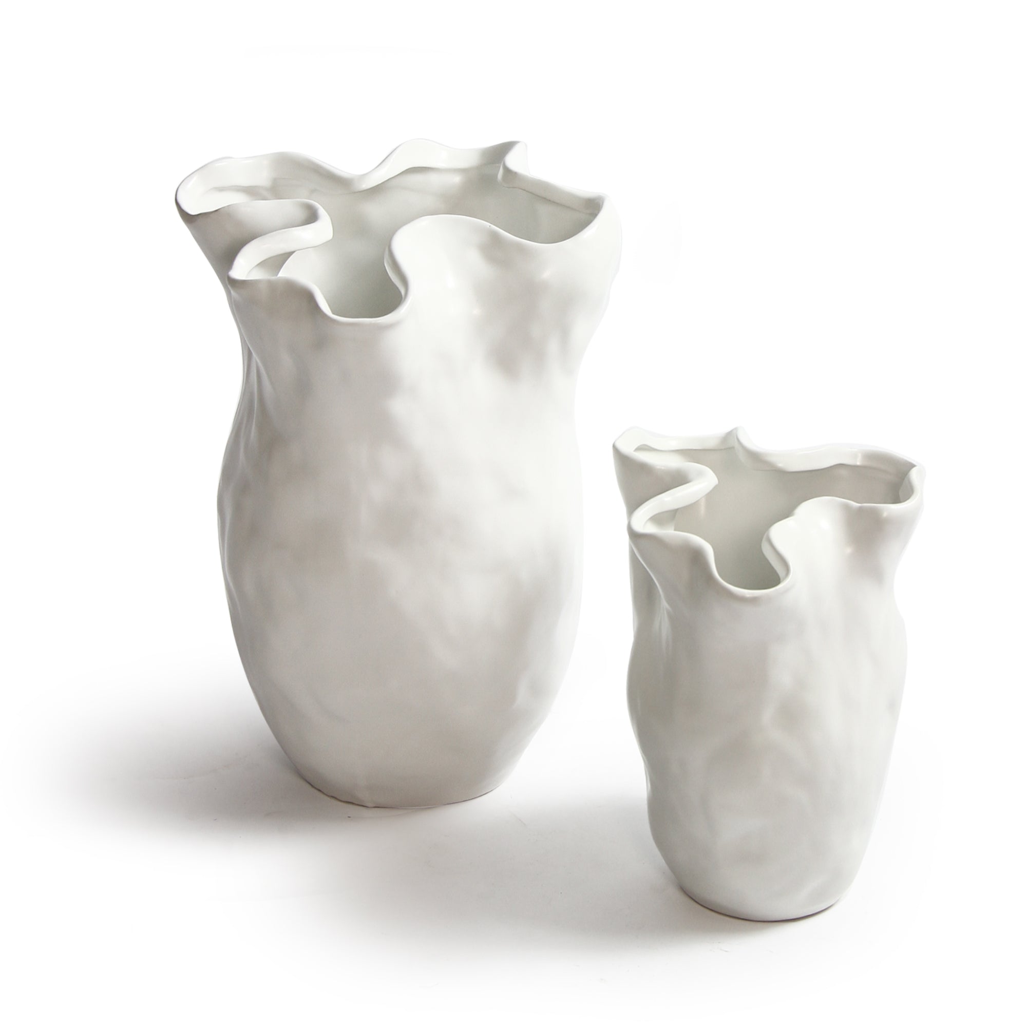 Galore Home Nature Fold CCE37 vaso ceramica bianco