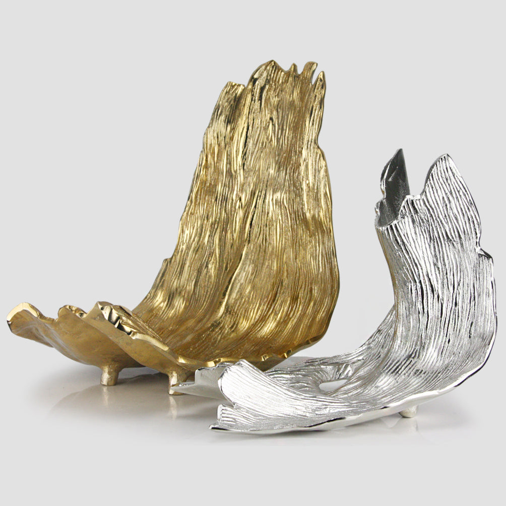 Galore Home Gilded Wave scultura alluminio oro L