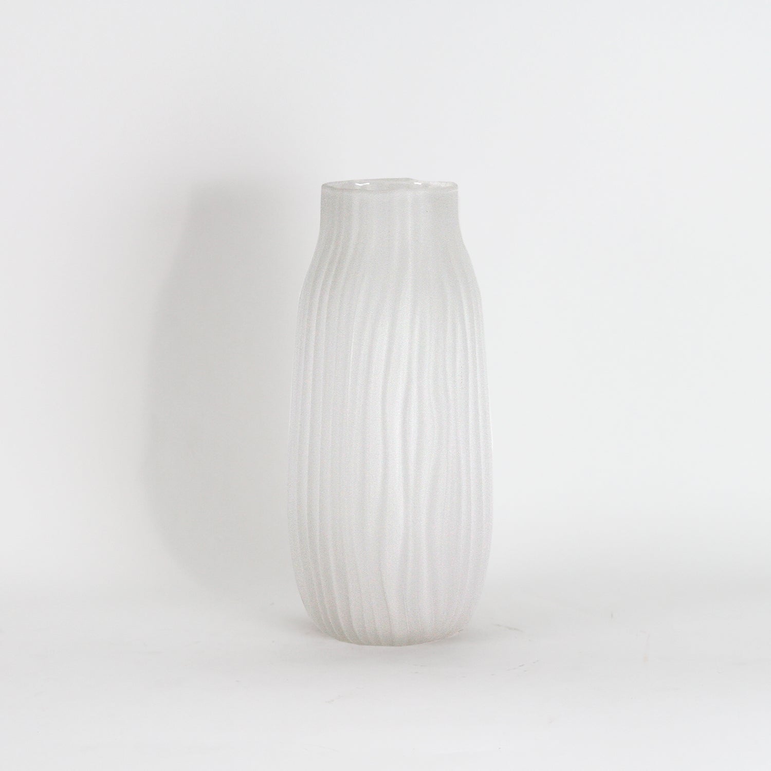 Galore Home Grain Striped vaso vetro Tall marrone opaco