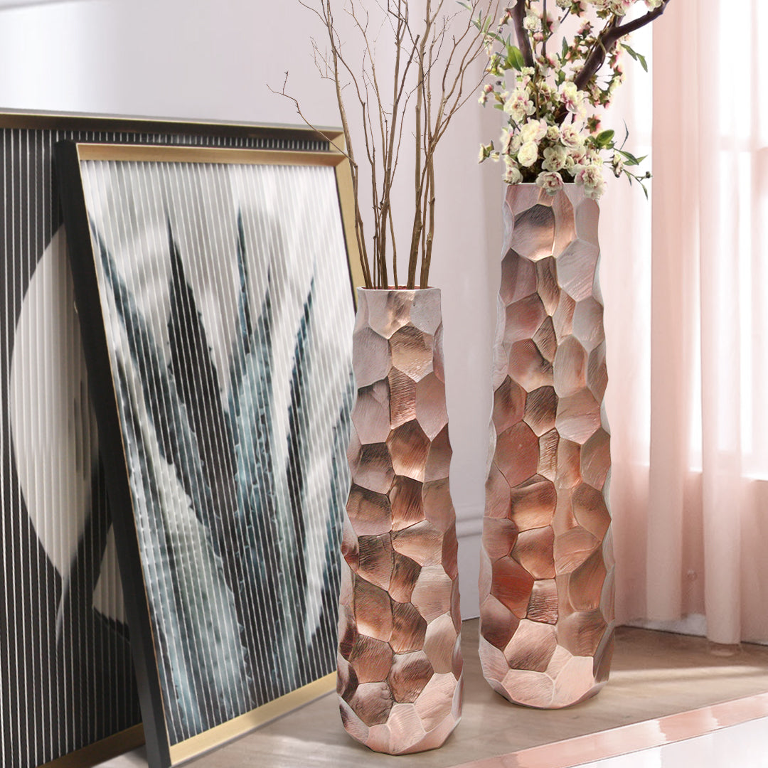 Galore Home Tapered vaso pavimento argento Large