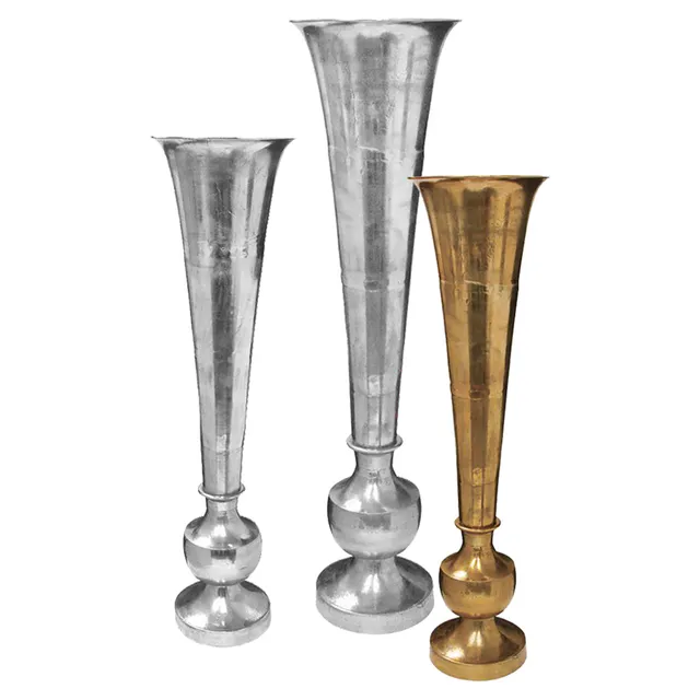 Galore Home Magna Trumpet vaso metallo oro Grand 183 cm
