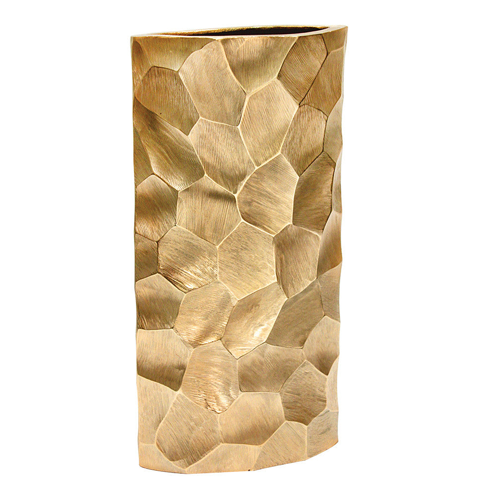 Galore Home Tapered 3-2045 vaso in metallo medio rame martellato
