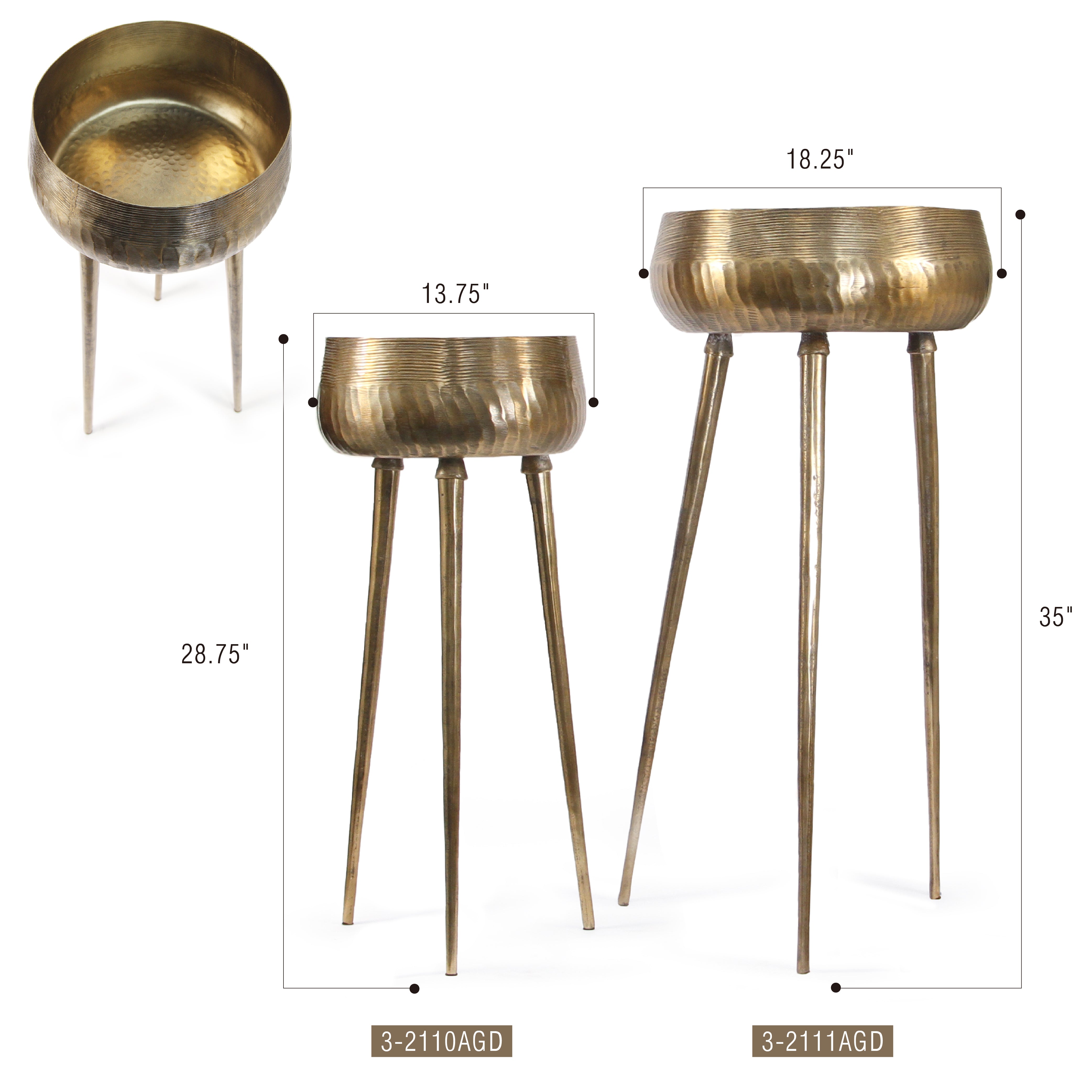 Galore Home Aurea 3-2111 fioriera alluminio large