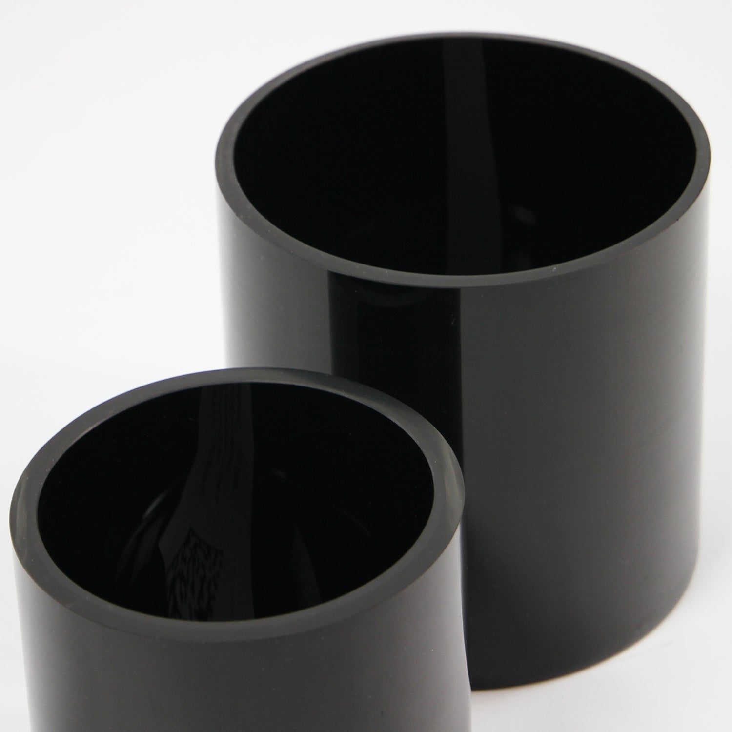 Galore Home vaso vetro cilindro nero 50 cm U9337