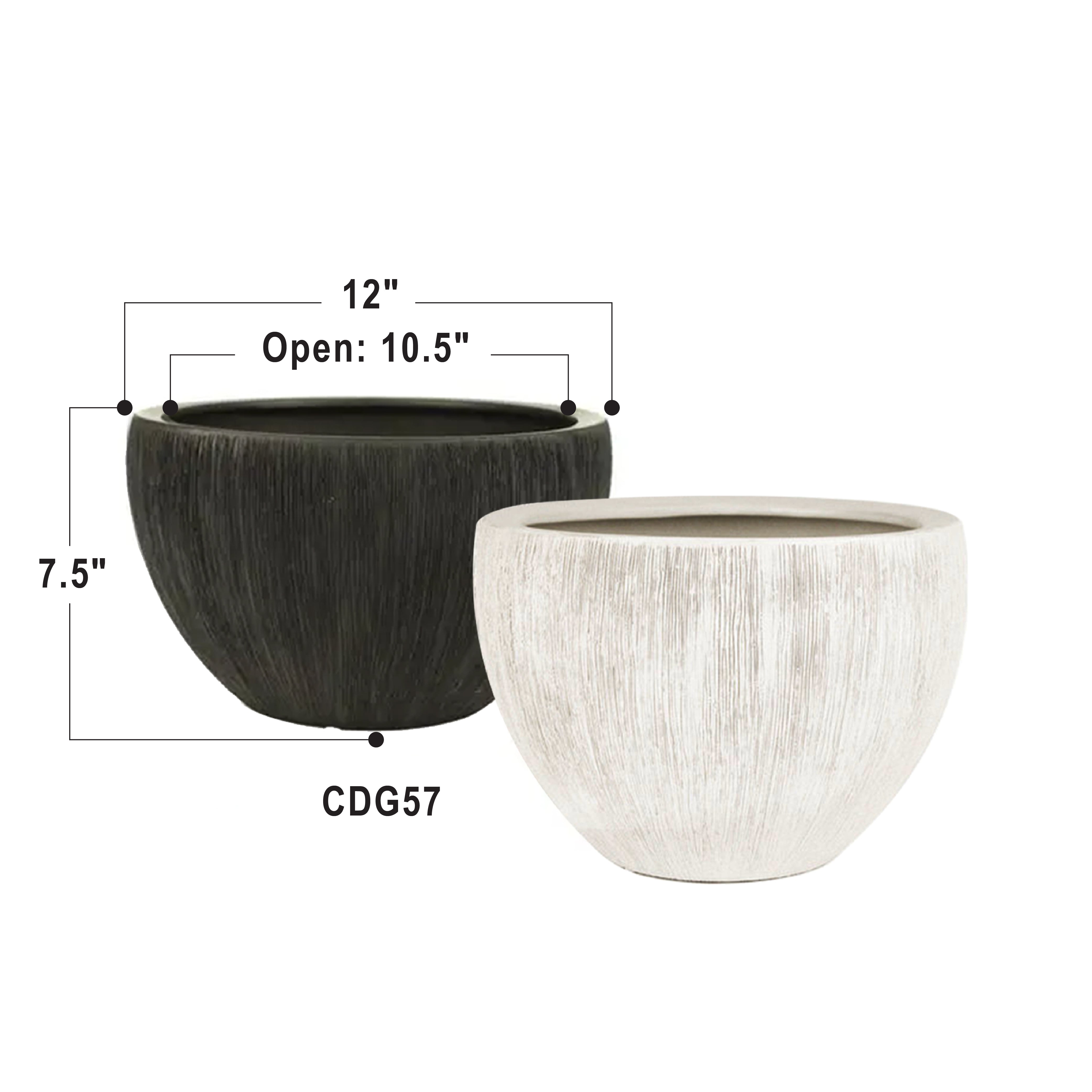Galore Home Tropical portavaso ceramica nero satinato