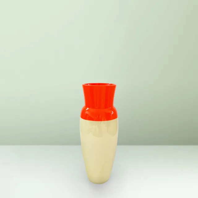 Gatti 1928 Motor Valley MV6 vaso ceramica arancio fluo