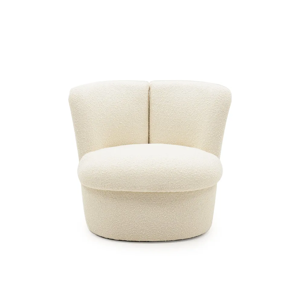 Galore Home Bliss poltrona bouclé grigia imbottita