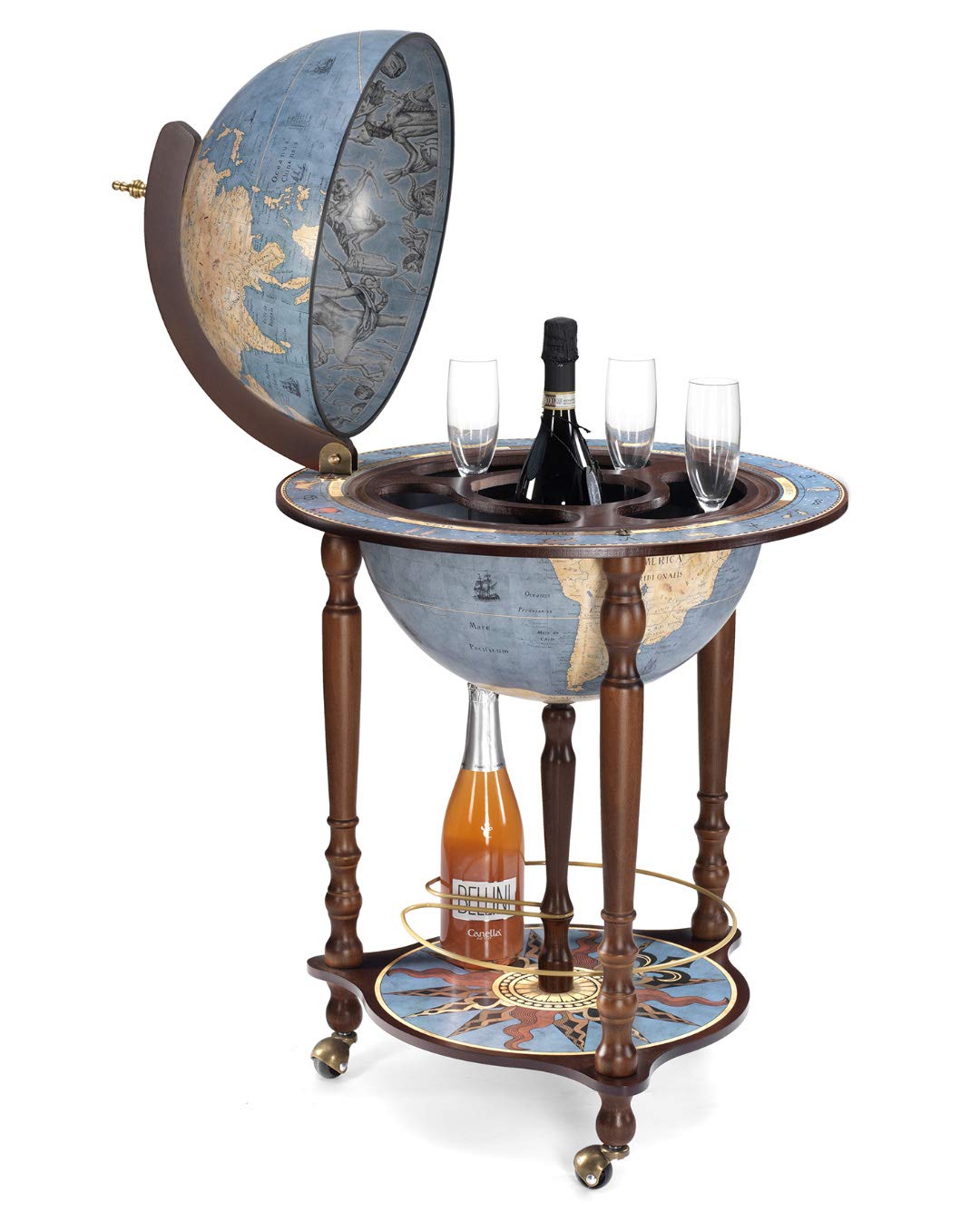 Zoffoli Da Vinci Blue Dust mappamondo bar 40 cm