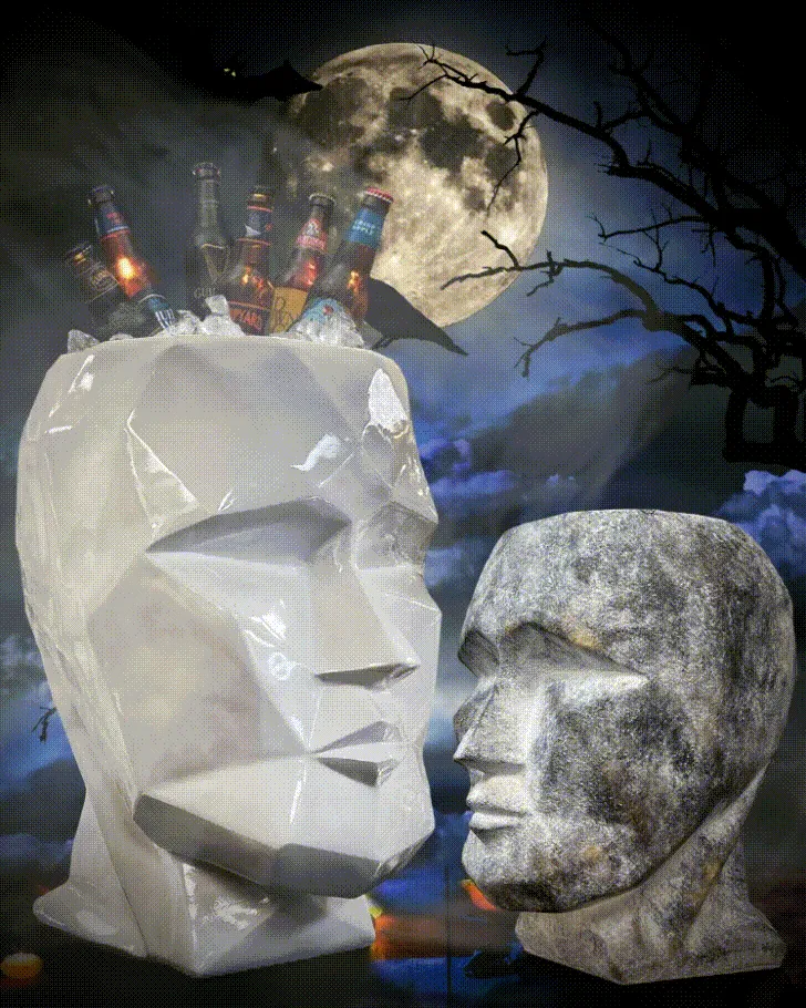 Galore Home Cubism Scultura Fioriera Piccola Bianca