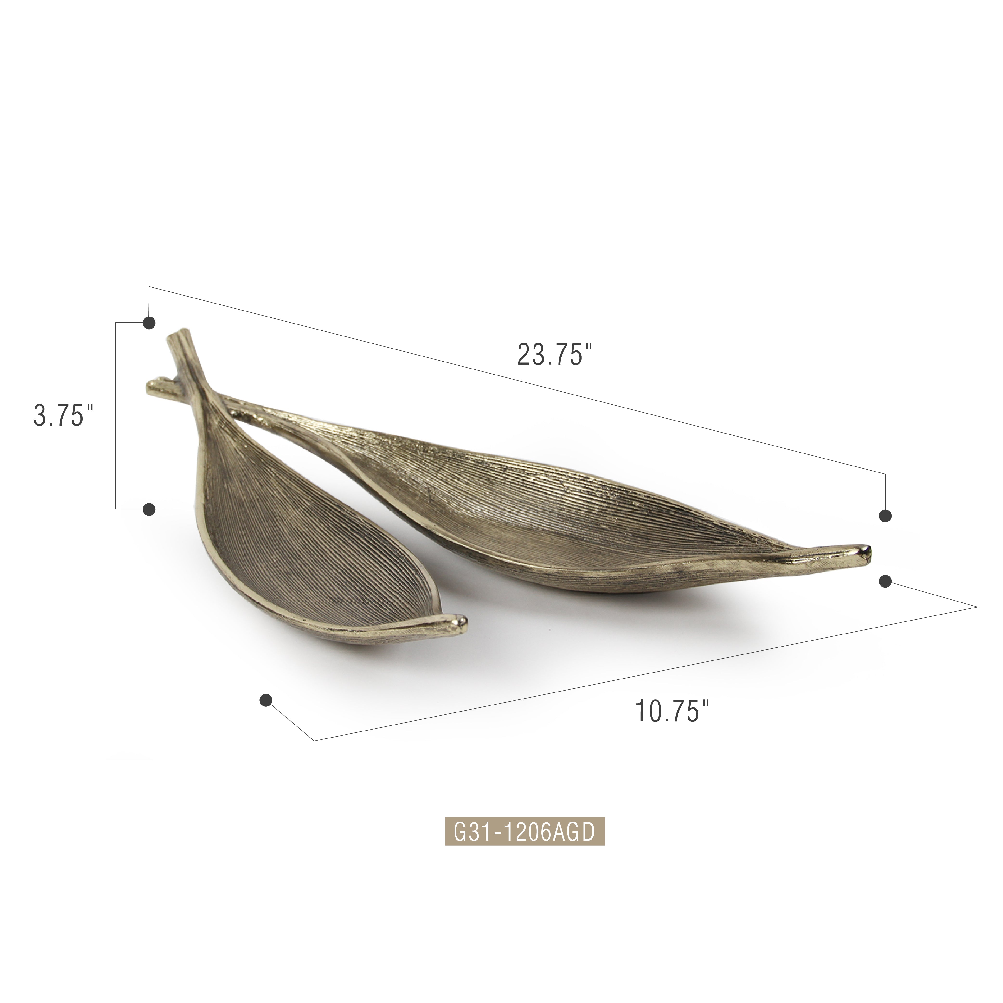 Galore Home Verdant Crossed Canopy Platter G31-1206 vassoio oro