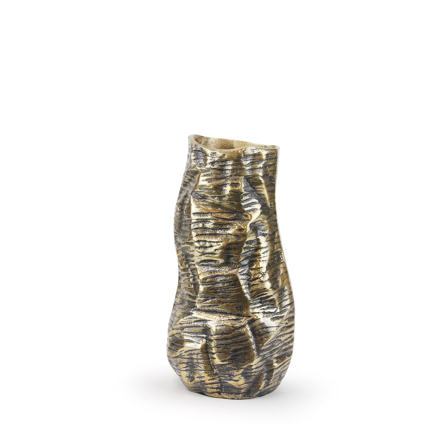 Galore Home Molten Vaso Alluminio Oro Antico Small